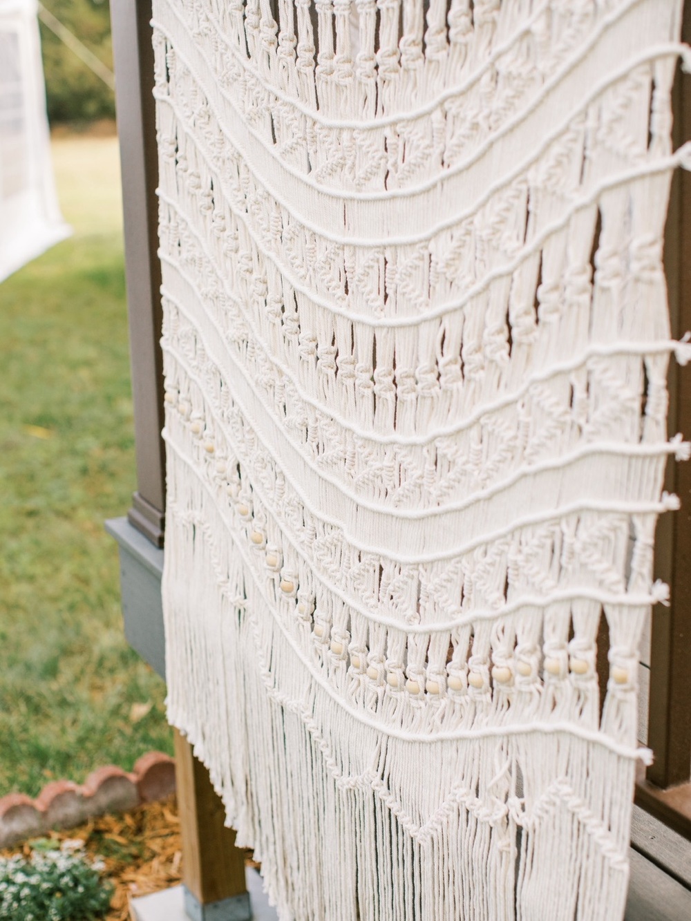 Large Handcrafted Macramé Wall Hanging - Cream